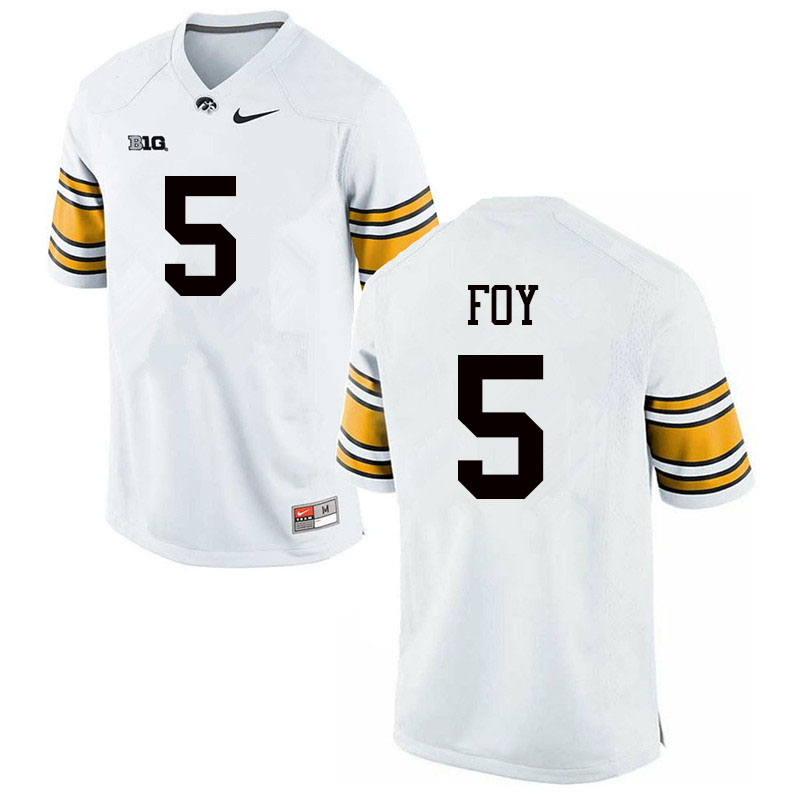 Men #5 Javon Foy Iowa Hawkeyes College Football Jerseys Sale-White